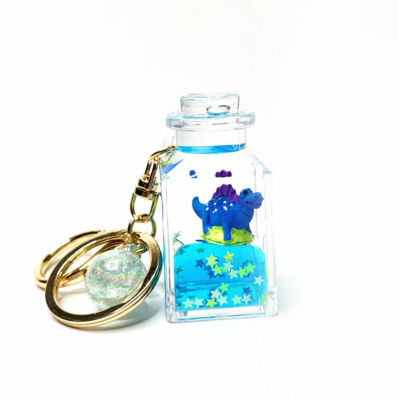 Keychains Acrylic Into Oil Simulation Dinosaur MOQ≥2 DMF034