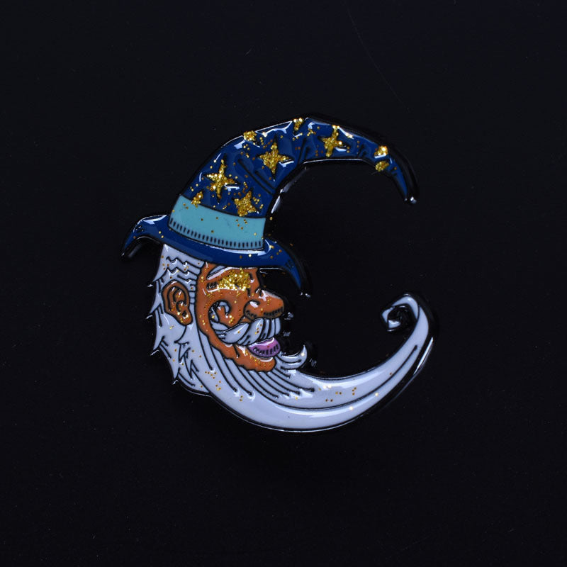 Alloy cartoon character Moon Grandpa brooch MIC-LanT004