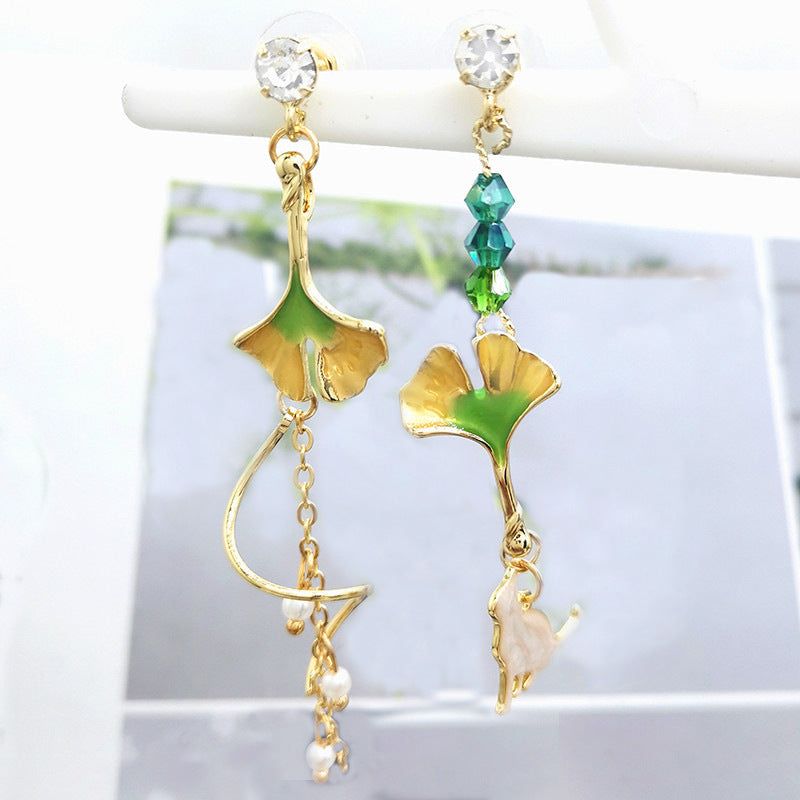 Alloy Asymmetric Bamboo Earrings (Minimo de Compra 2) MIC-KaT011