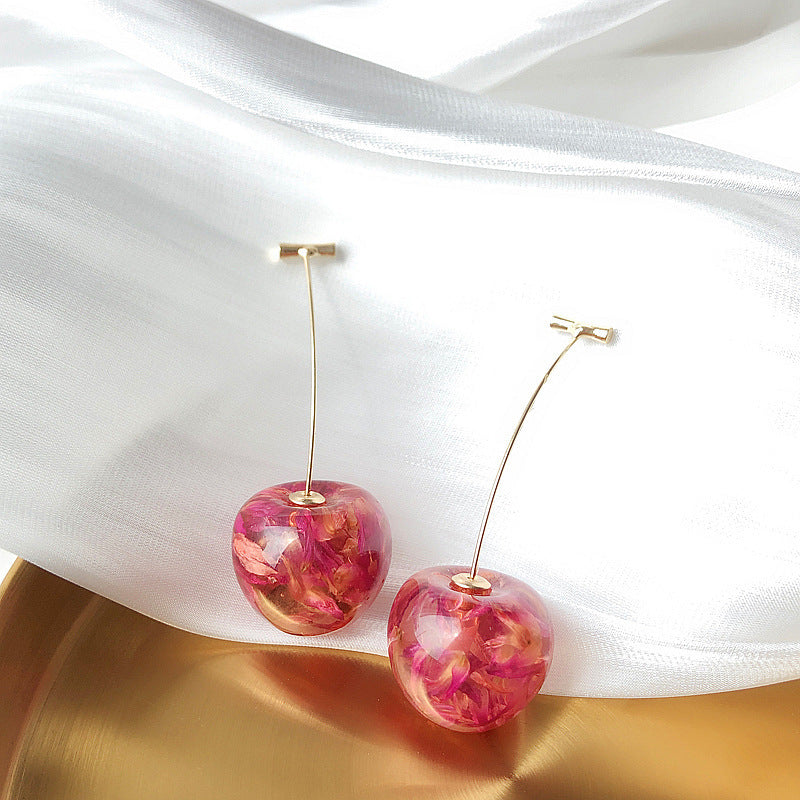 Acrylic New Cherry Earrings (Minimo de Compra 12) MIC-QiuS006