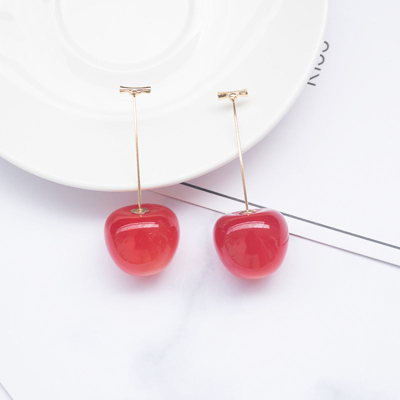 Acrylic New Cherry Earrings (Minimo de Compra 12) MIC-QiuS006