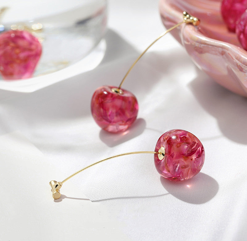 Acrylic New Cherry Earrings (Minimo de Compra 12) MIC-QiuS006