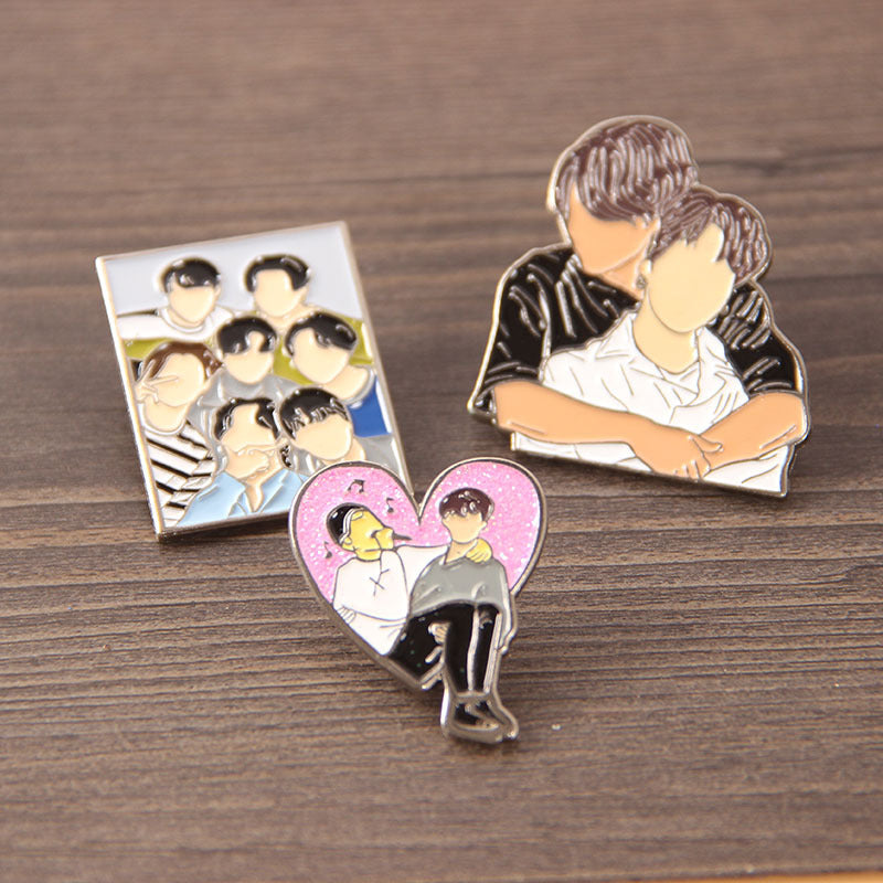 Alloy bulletproof youth team brooch (Minimo de Compra 2) MIC-DaiD034