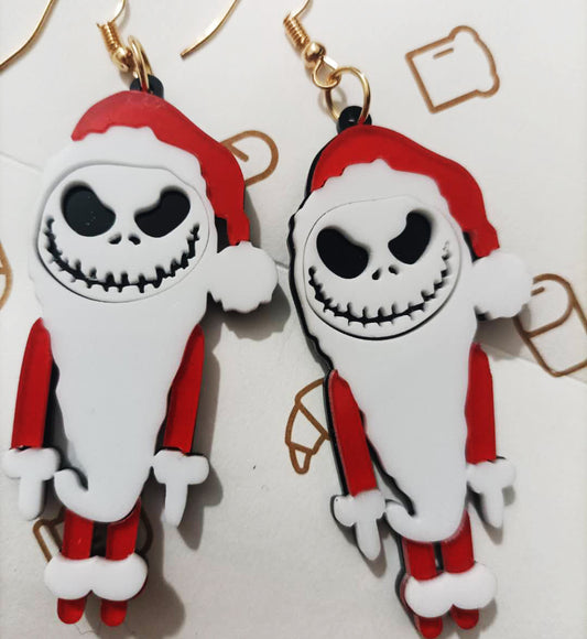 Acrylic Terror Santa Claus Earrings (Minimo de Compra 2) MIC-JiuT021