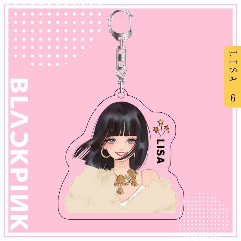 Acrylic Blackpink Star Peripheral Keychain MYA-JYK003