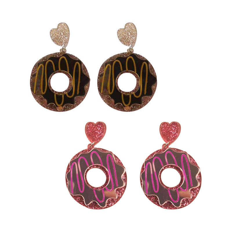 Acrylic donuts cute earrings (Minimo de Compra 3) MIC-OuG044