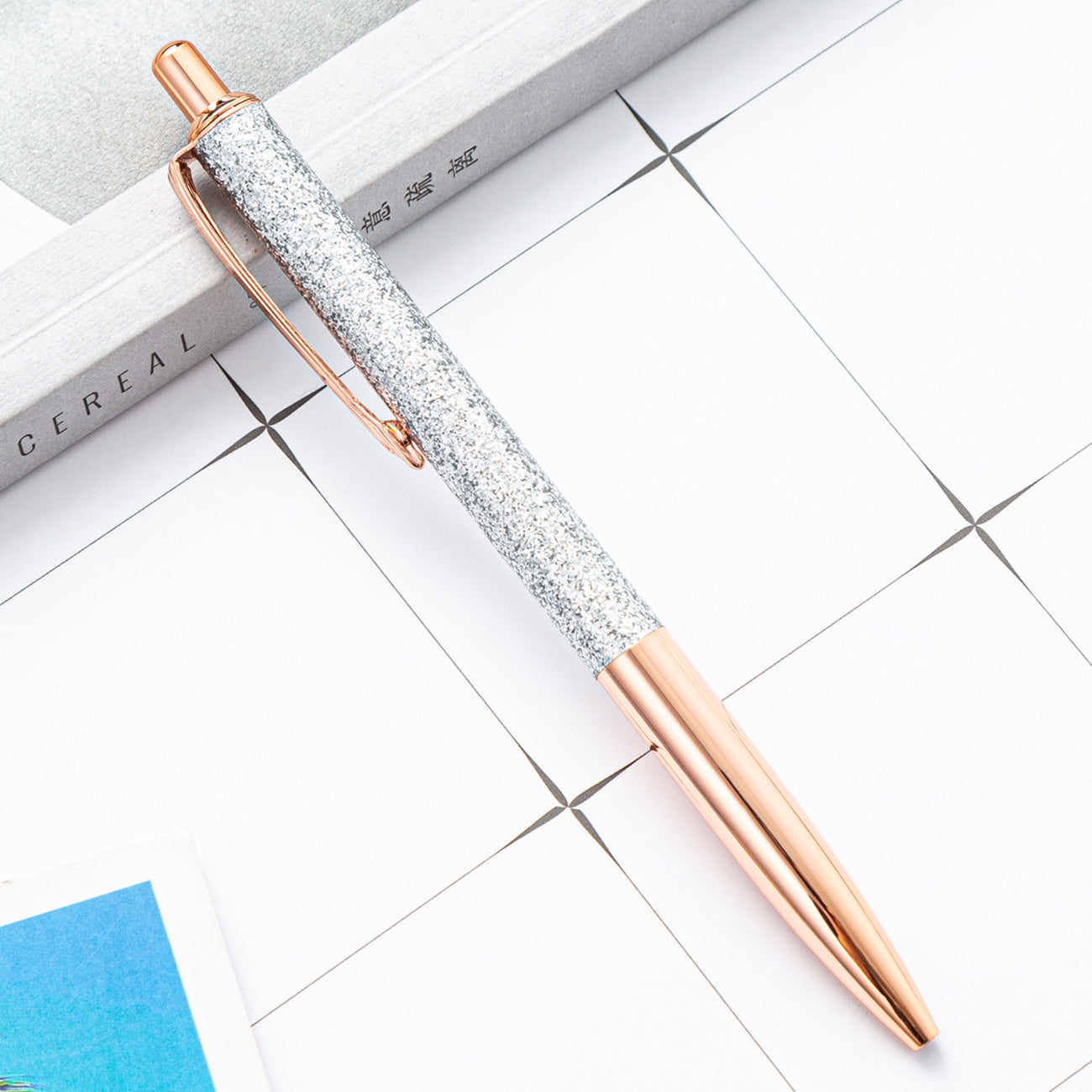 Ballpoint Pen Metallic Glitter Press Action Pen HongD003