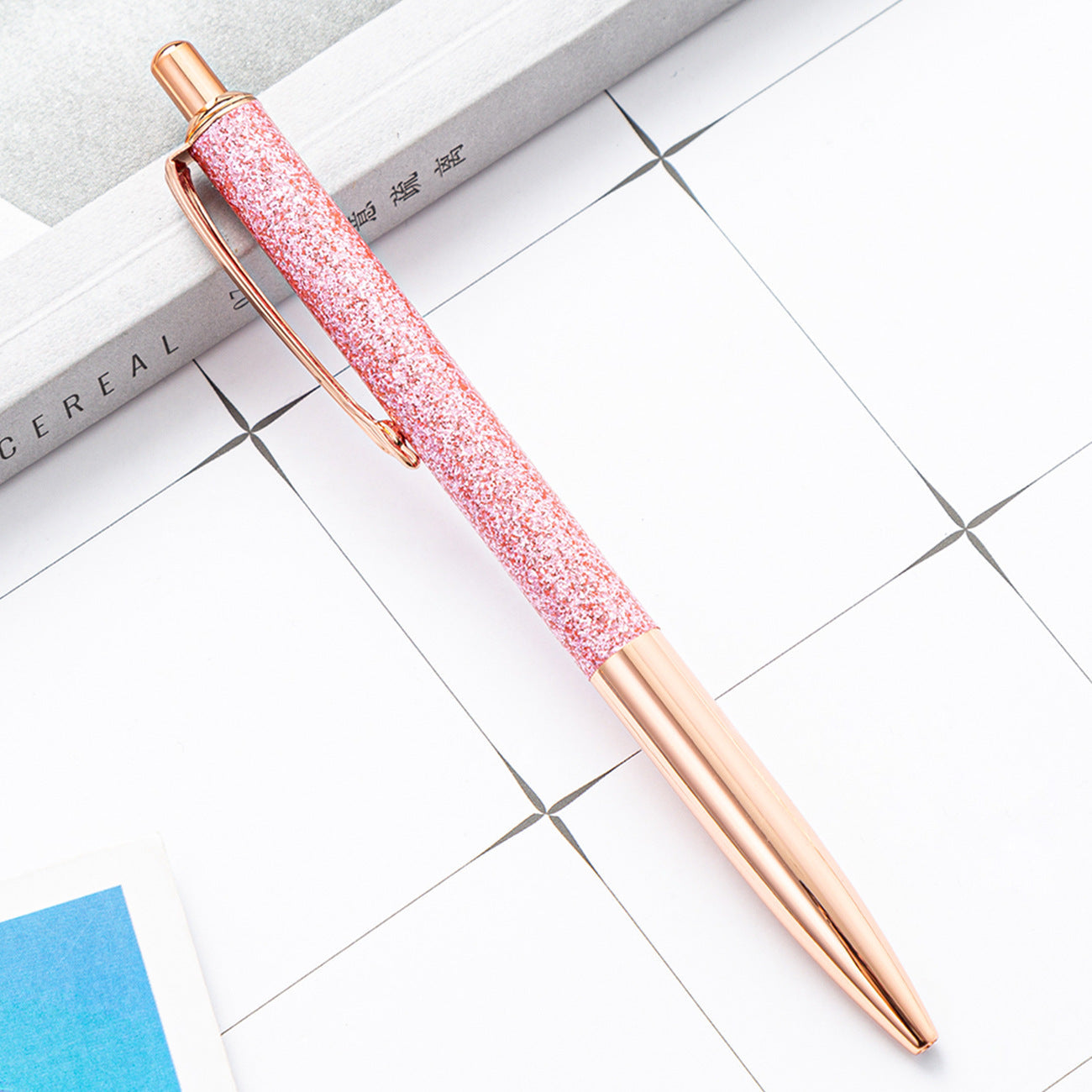 Ballpoint Pen Metallic Glitter Press Action Pen HongD003