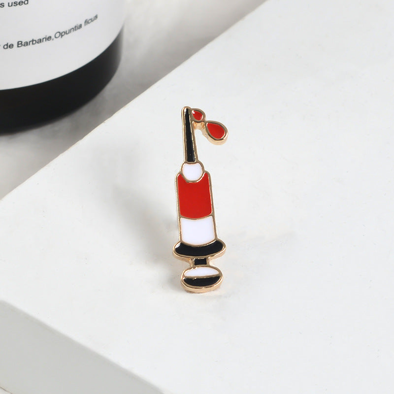 Alloy syringe blood drop brooch (Minimo de Compra 2) MIC-QinS003