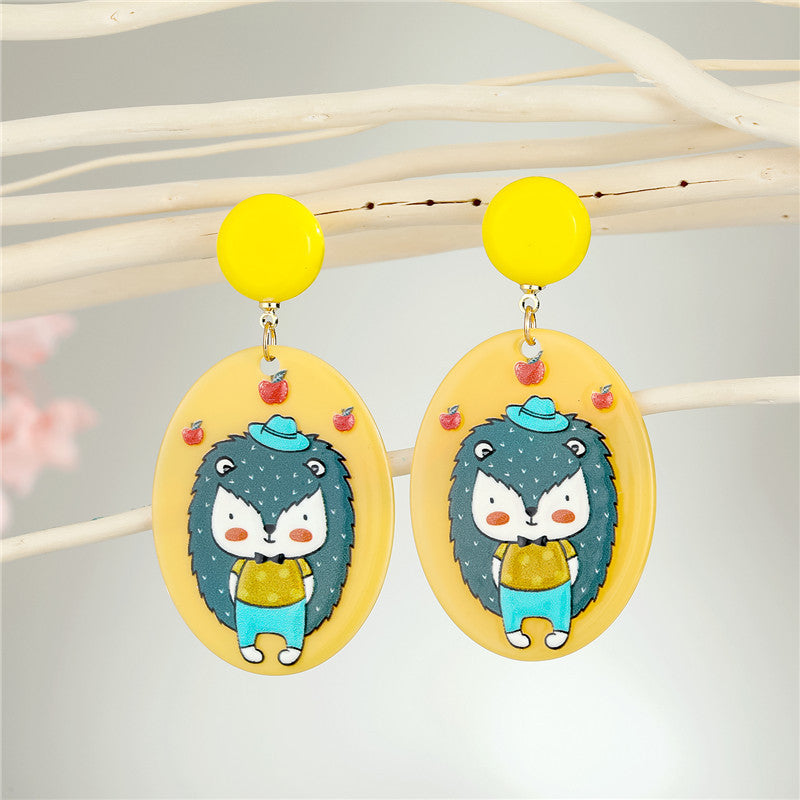 Acrylic marine animal shell earrings (Minimo de Compra 3) MIC-JueJ004