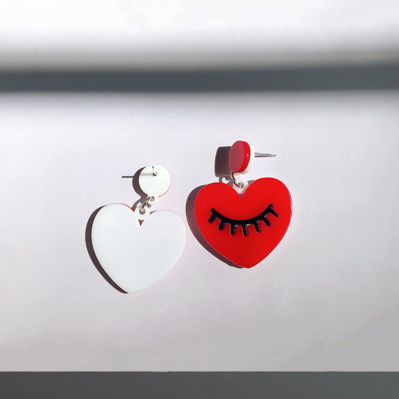 925 Silver Needle Heart Earrings （Minimo de compra 2） MIC-OuG010