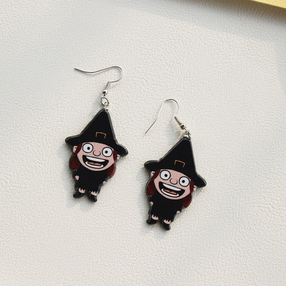 Acrylic cartoon note earrings MIC-OuY012