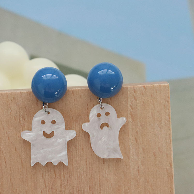 Acrylic Asymmetric Ghost Earrings MIC-QingJ021