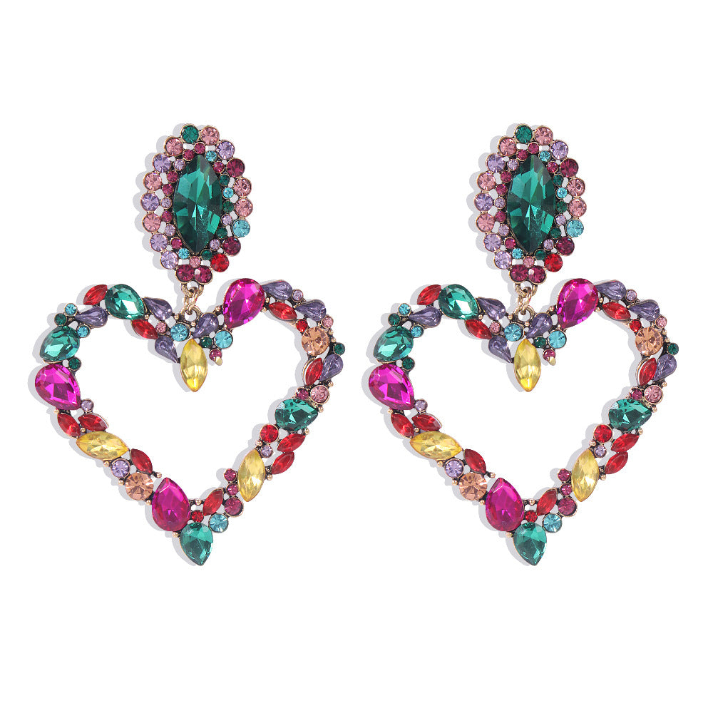 Ritch earrings, punk heart earrings MIC-QianD004