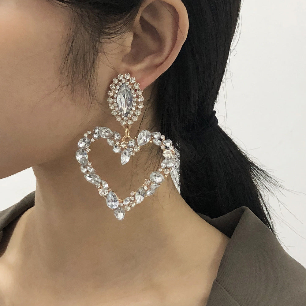 Ritch earrings, punk heart earrings MIC-QianD004