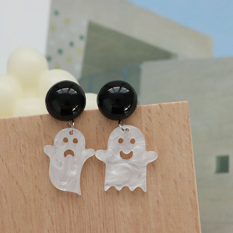 Acrylic Asymmetric Ghost Earrings MIC-QingJ021