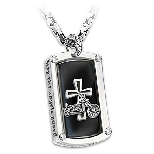 Necklace Stainless Steel Men's Punk Hip Hop Cross Minimo de compra 2 WeiH004