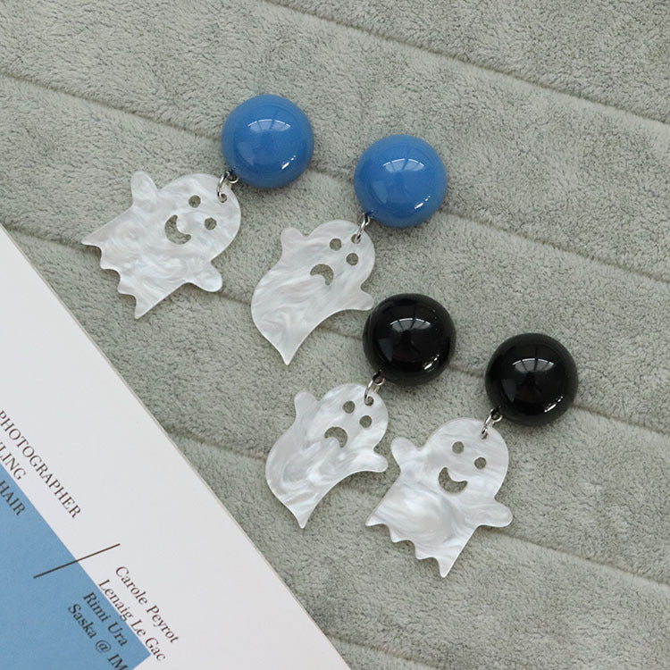 Acrylic Asymmetric Ghost Earrings MIC-QingJ021