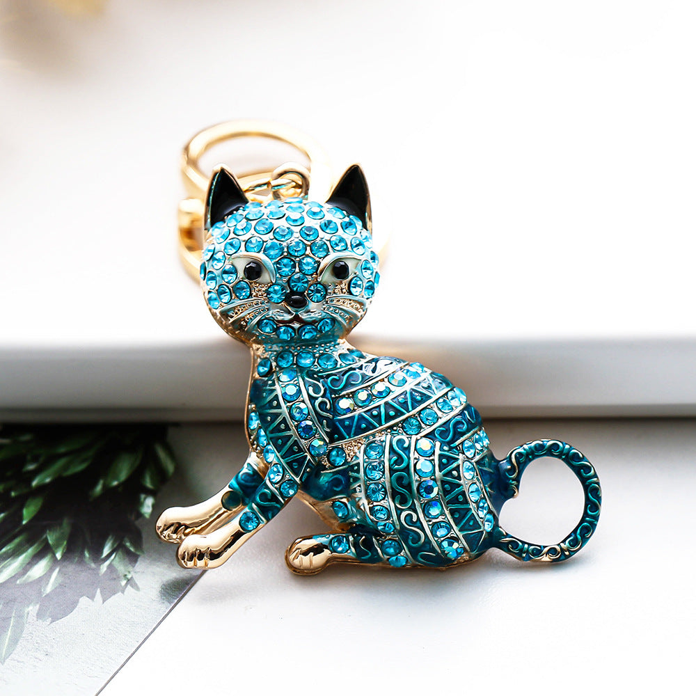 Diamond cartoon cat keychain  (Minimo de compra 2) MIC-ChaoK009