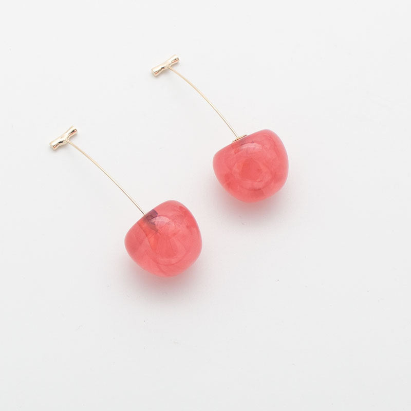 Acrylic New Cherry Earrings (Minimo de Compra 12) MIC-QiuS006