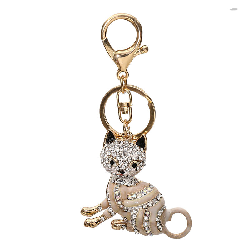 Diamond cartoon cat keychain  (Minimo de compra 2) MIC-ChaoK009