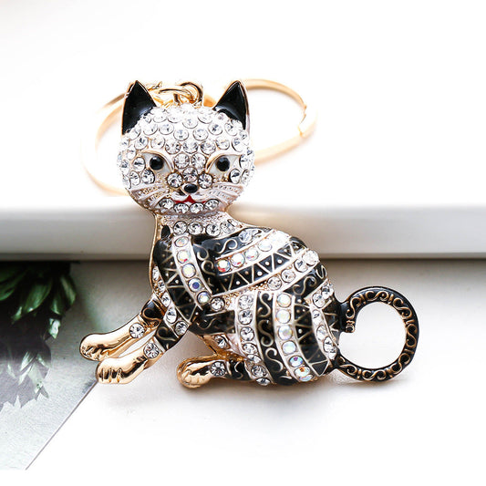 Diamond cartoon cat keychain  (Minimo de compra 2) MIC-ChaoK009