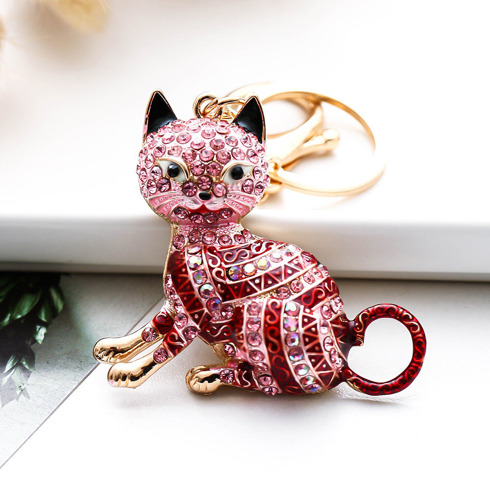 Diamond cartoon cat keychain  (Minimo de compra 2) MIC-ChaoK009