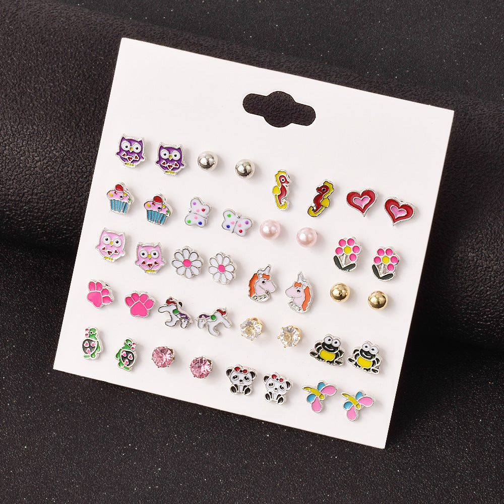 Alloy Drip Oil Simple Set Earrings (Minimo de Compra 5) MIC-ShiY010