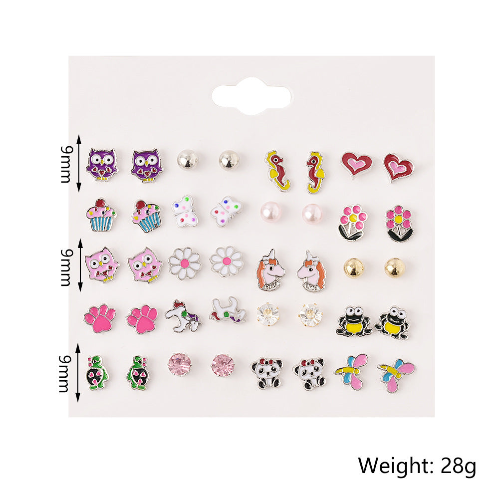 Alloy Drip Oil Simple Set Earrings (Minimo de Compra 5) MIC-ShiY010