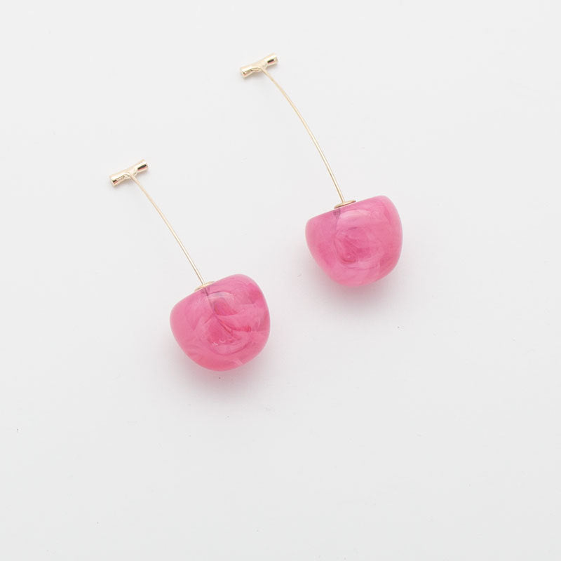 Acrylic New Cherry Earrings (Minimo de Compra 12) MIC-QiuS006