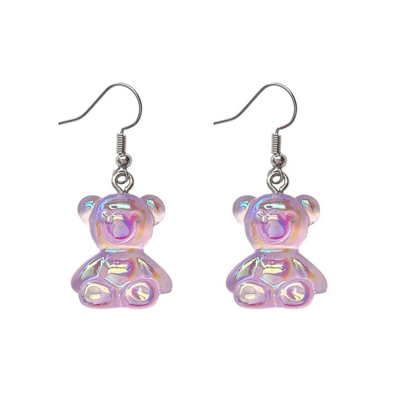 Alloy 3D Bear Earrings MYA-SYN002