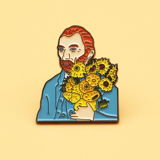 Alloy art painter Van Gogh brooch MYA-JuH040