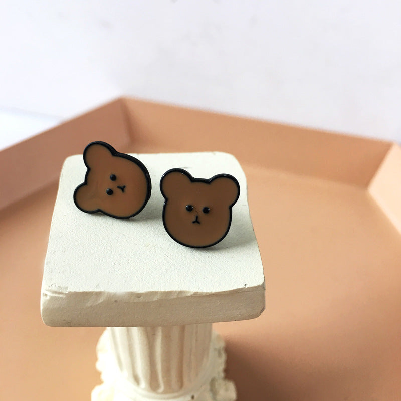 Alloy Bear Simple Earstuds MIC-BaoY039