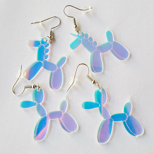 Acrylic Balloon VIP Dog Earrings MYA-NingD020