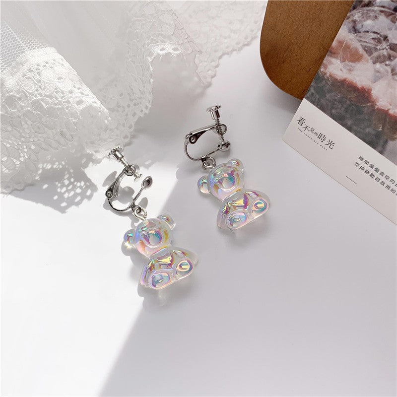 Alloy 3D Bear Earrings MYA-SYN002