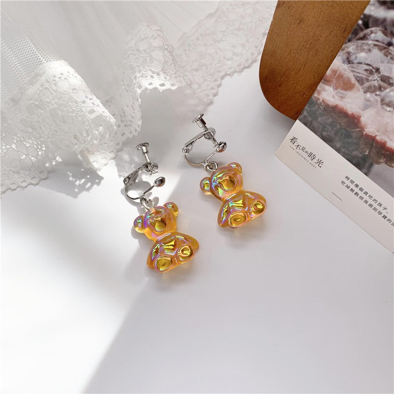 Alloy 3D Bear Earrings MYA-SYN002