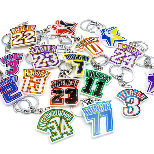 Number Alphabet Basketball Keychain MOQ≥2 MIC-QLP027