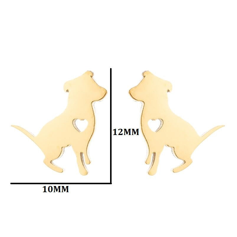 Dog Love Stainless Steel Earrings SS009