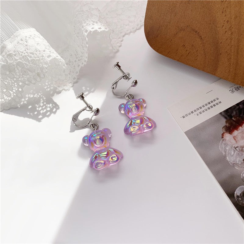 Alloy 3D Bear Earrings MYA-SYN002