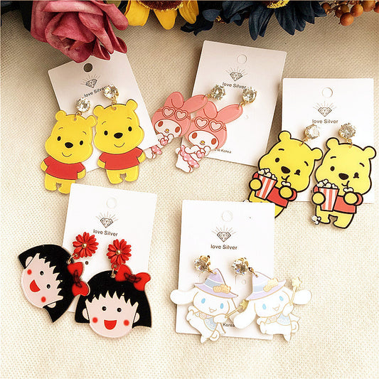 Alloy cartoon cute little ball earrings MIC-XingJ077