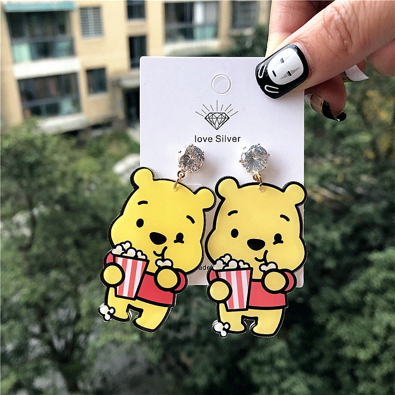 Alloy cartoon cute little ball earrings MYA-XingJ077