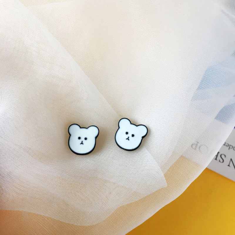 Alloy Bear Simple Earstuds MIC-BaoY039