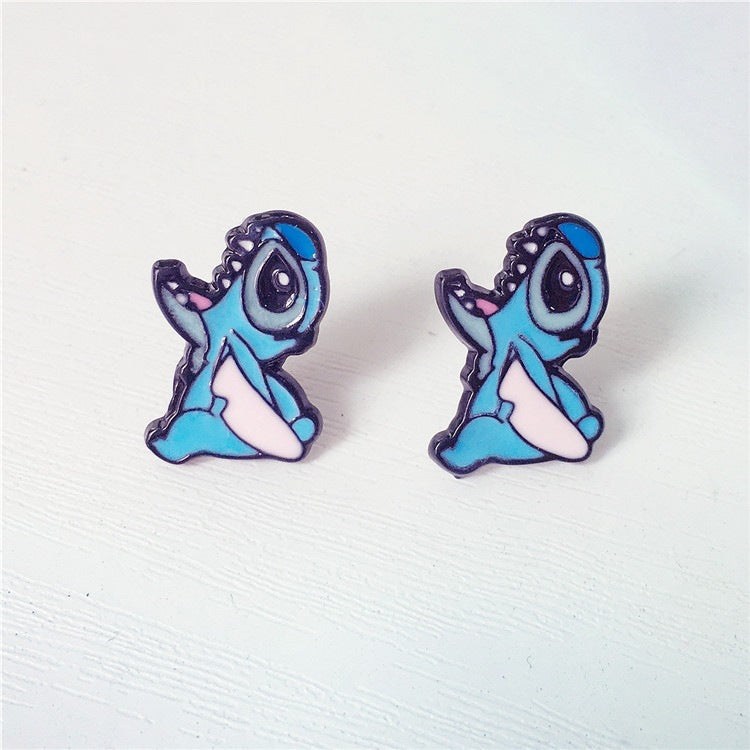 Earrings Cartoon Anime Stud Earrings QingT002