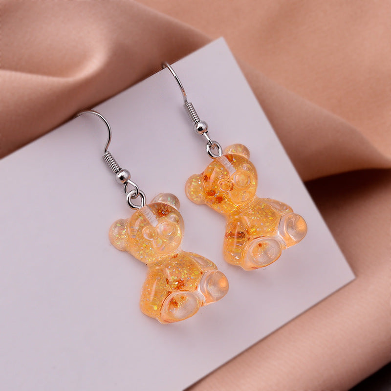 Acrylic Colorful Cartoon Little Bear Earrings (Minimo de Compra 2) MYA-YueS001