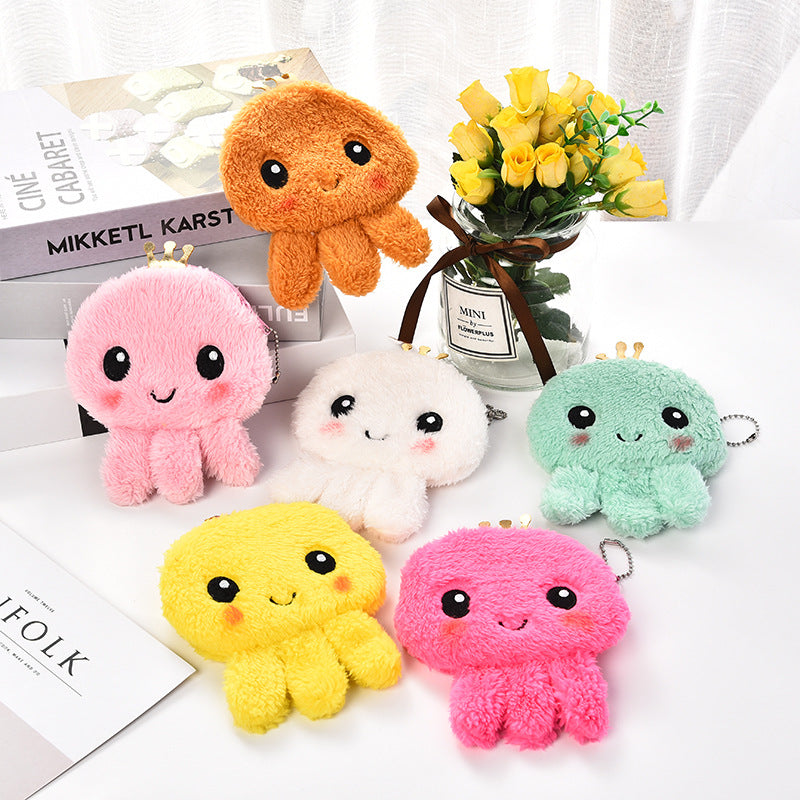 Plush cartoon octopus cross shoulder bag(Minimo de compra 5) MYA-SaiM001