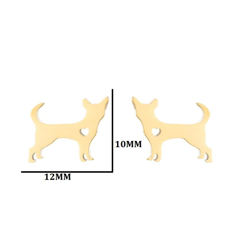 Dog Love Stainless Steel Earrings SS009