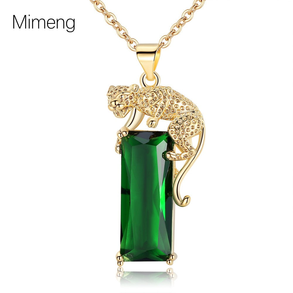 Alloy Emerald Pendant Necklace (Minimo de Compra 2)  MYA-WeiL002