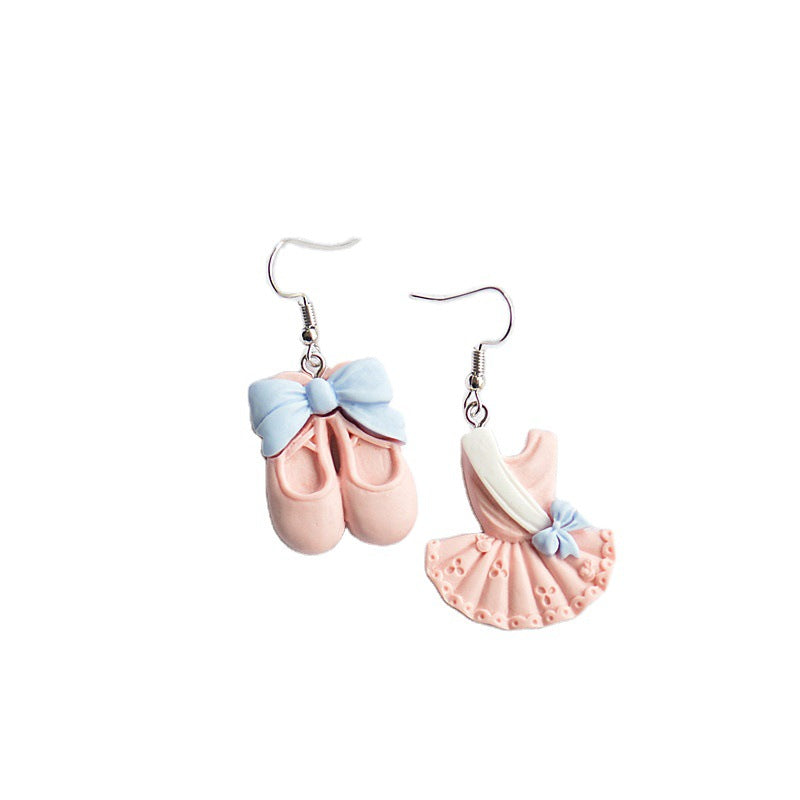 Resin dance suit ballet shoe ear clip (Minimo de Compra 2) MIC-XieN039