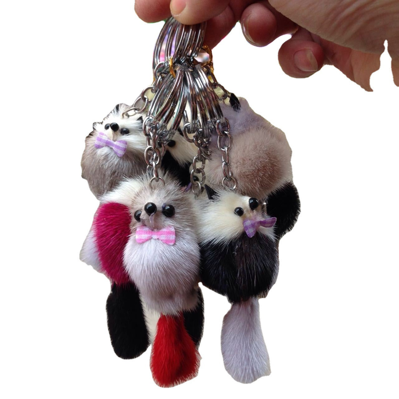 Alloy Little Fox Imitation Hair Pendant Keychain MIC-Zuge019