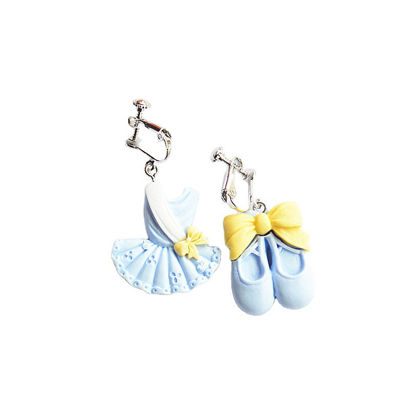 Resin dance suit ballet shoe ear clip (Minimo de Compra 2) MIC-XieN039